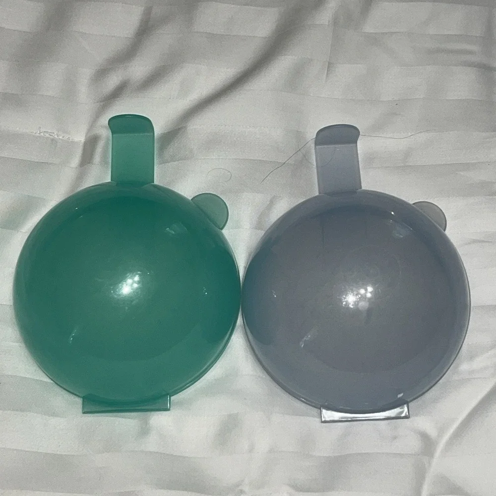 Set 2 Vintage Tupperware Forget Me Not Onion/Tomato Hanging Keeper Plastic Blue